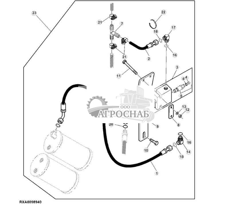 Brake Pressure Reducing Valve Kit North American Tractors ( 